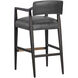 Keagan 41.5 inch Brentwood Charcoal Leather Barstool